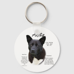 Chaveiro Akita (preto) Design de História