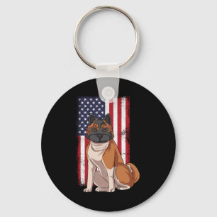 Chaveiro Akita USA Flag