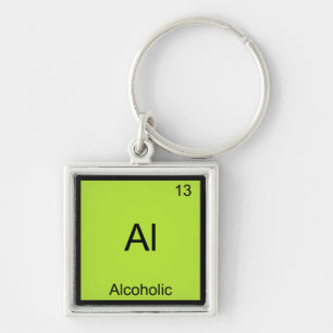 Chaveiro Al - Símbolo de Elemento Químico Alcoólico Funn