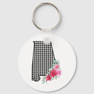 Chaveiro Alama Houndstooth Floral Southern Girl Péll