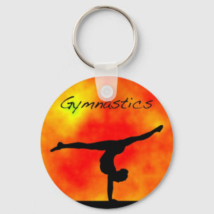 Chaveiro alaranjado da ginástica