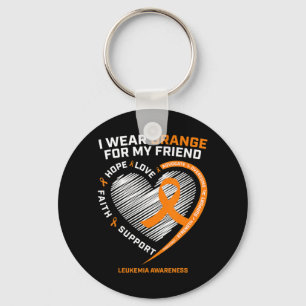 Chaveiro Alaranjamento da Leucemia Laranja Presentes Amigos