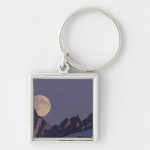 Chaveiro Alasca, Montanhas Chugach Lua cheia nasce