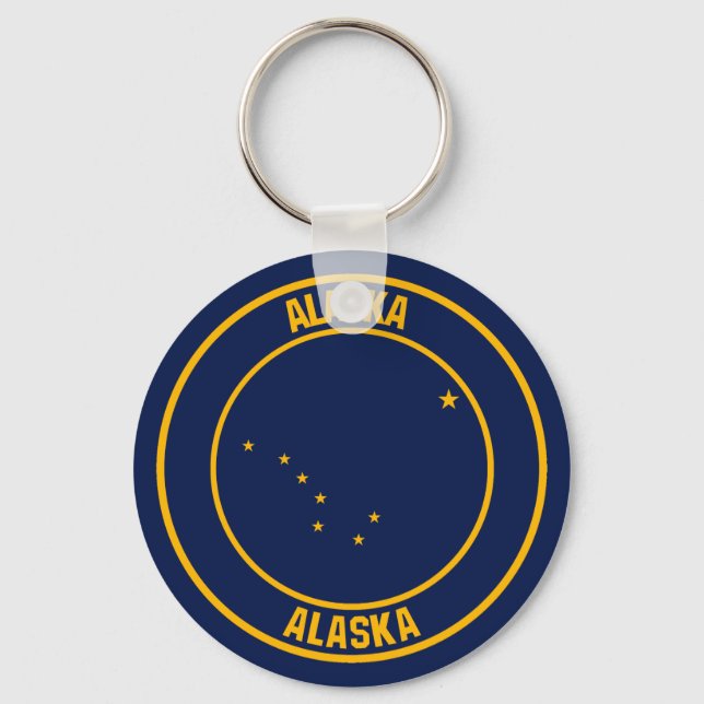Chaveiro Alaska Round Emblem (Frente)