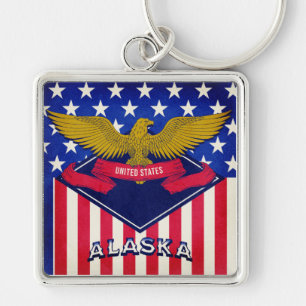 Chaveiro Alaska USA Flag