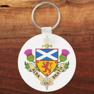 Chaveiro Alba Gu Bràth - Crest do Patrimônio Escocês Inscri