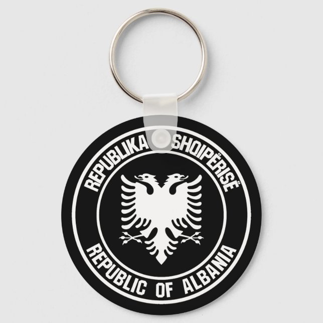 Chaveiro Albânia Round Emblem (Frente)