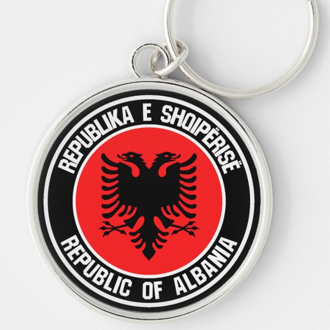 Chaveiro Albânia Round Emblem (Frente)
