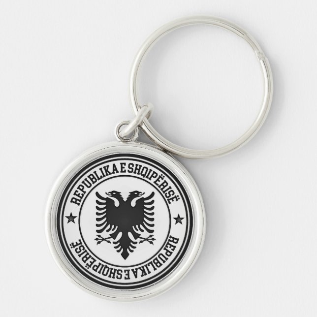 Chaveiro Albânia Round Emblem (Frente)