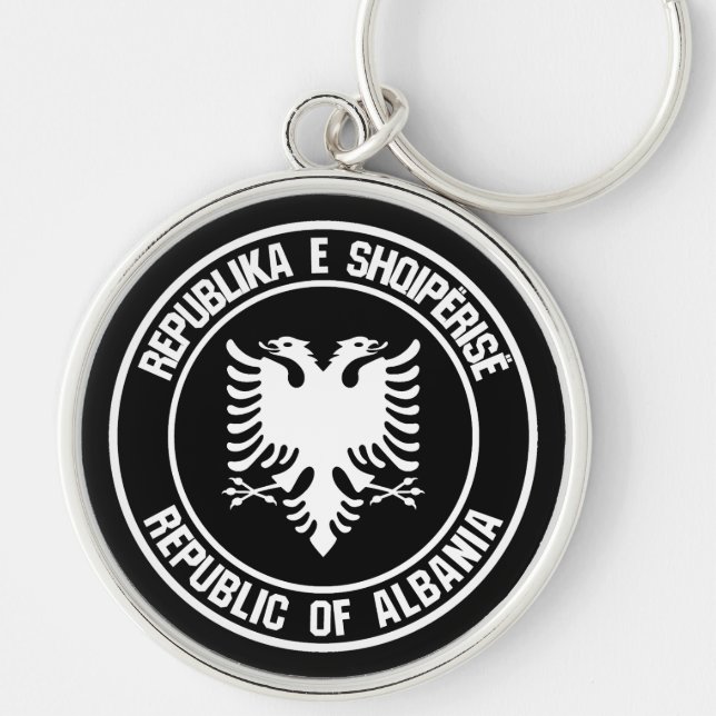 Chaveiro Albânia Round Emblem (Frente)