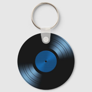 Chaveiro Álbum de Registro de Vinilo Retroativo em Azul