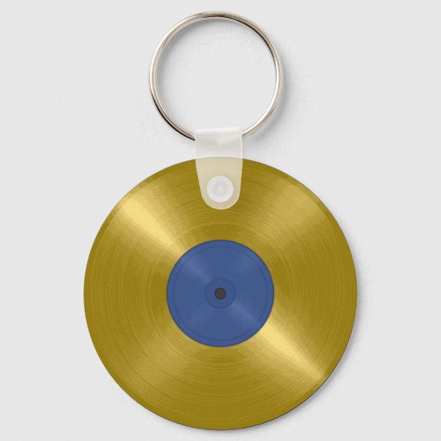 Chaveiro Álbum Dourado do Vinyl Record (Frente)