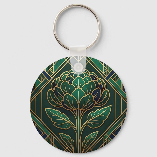 Chaveiro Alcachofra Art Déco (Frente)