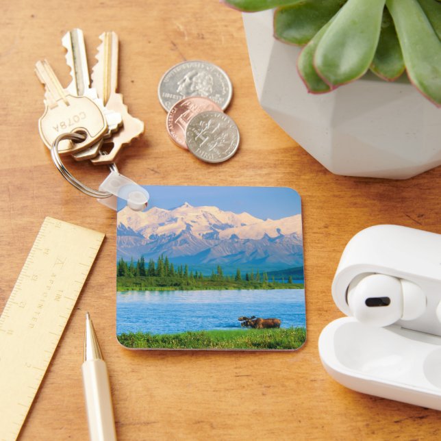 Chaveiro Alce macho no Wonder Lake (Mesa)