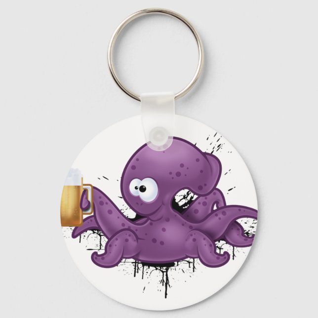 Chaveiro Alcoholic octopus (Frente)