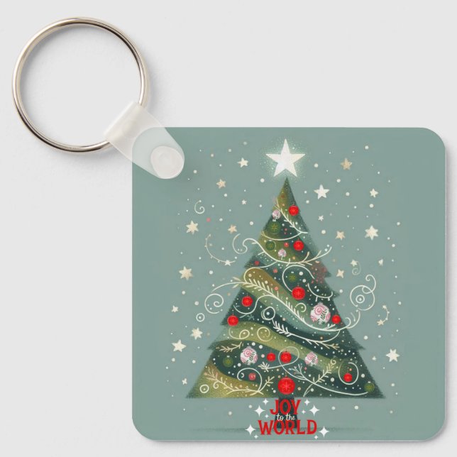 Chaveiro Alegria à árvore de Natal do mundo (Frente)
