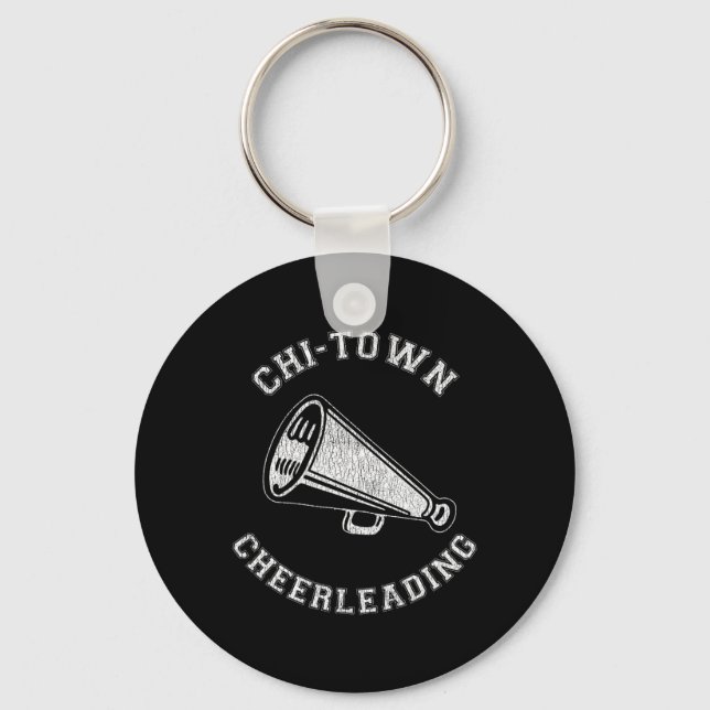 Chaveiro Alegria de Chi-town Angustiado Retro Cheerleader d (Frente)