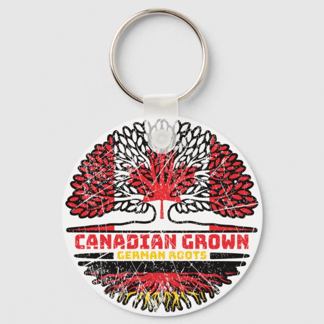 Chaveiro Alemanha Canadense Canadá Árvore Bandeira (Frente)