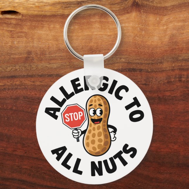 Chaveiro Alerta de alergia à Nut (Frente)