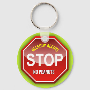 Chaveiro Alerta de Alergia: Sem Amendoins, Por Favor!