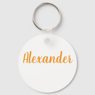 Chaveiro Alexander name Metal ring keychain