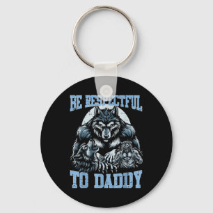 Chaveiro Alfa Wolf Respeite O Pai Engraçado Meming