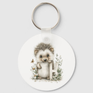 Chaveiro Alfabeto de animais bebês em aquarela fofa Ourico