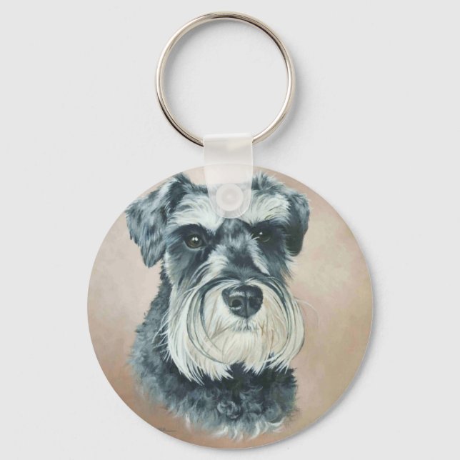 Chaveiro Alfie - schnauzer miniatura (Frente)