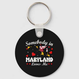 Chaveiro Alguém Em Maryland Me Ama Um Engraçado Presente De