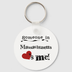 Chaveiro Alguém em Massachusetts ama-me