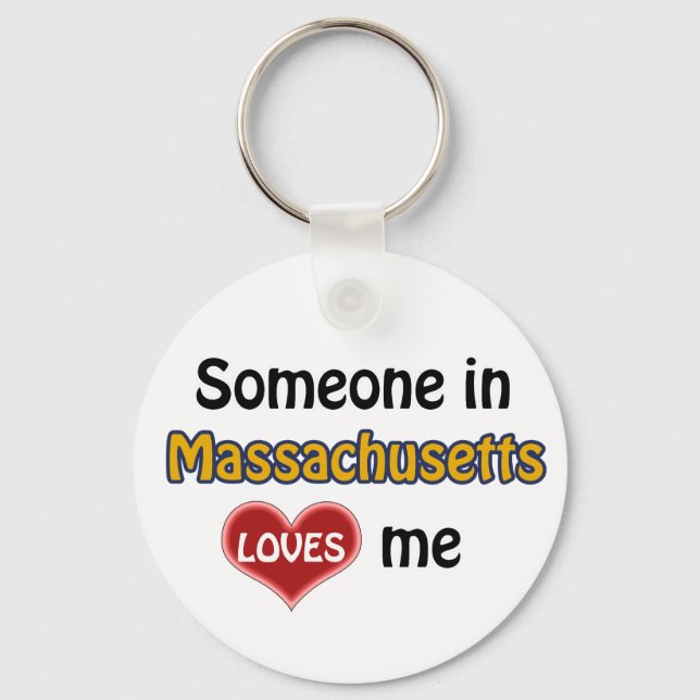 Chaveiro Alguém em Massachusetts me ama (Frente)