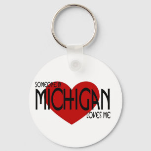 Chaveiro Alguém em Michigan ama-me