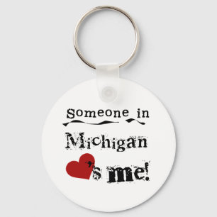 Chaveiro Alguém em Michigan ama-me