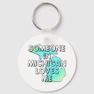 Chaveiro Alguém em Michigan ama-me