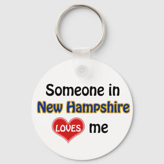 Chaveiro Alguém em New Hampshire me ama (Frente)