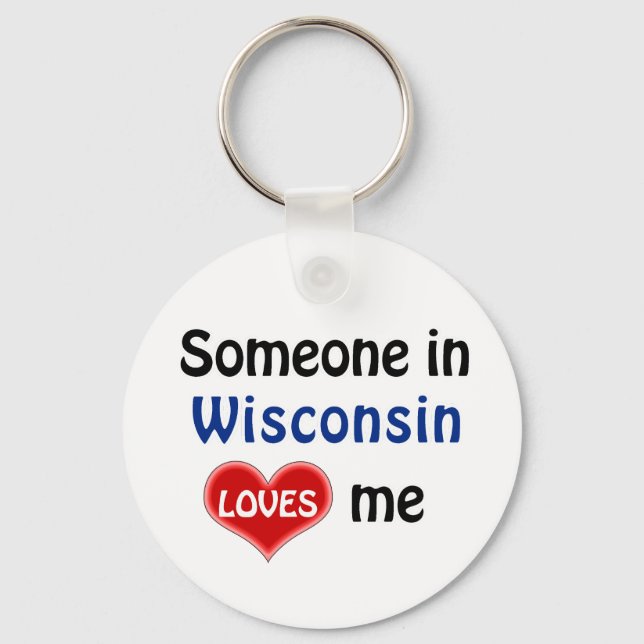 Chaveiro Alguém em Wisconsin me ama (Frente)