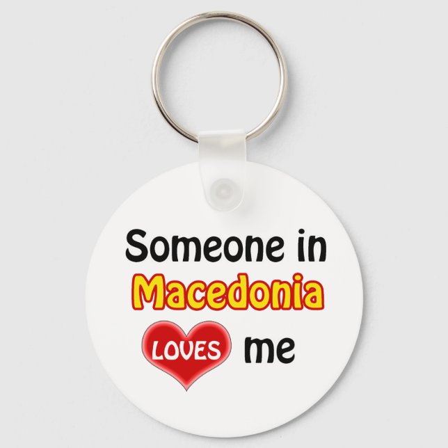 Chaveiro Alguém na Macedônia me ama (Frente)