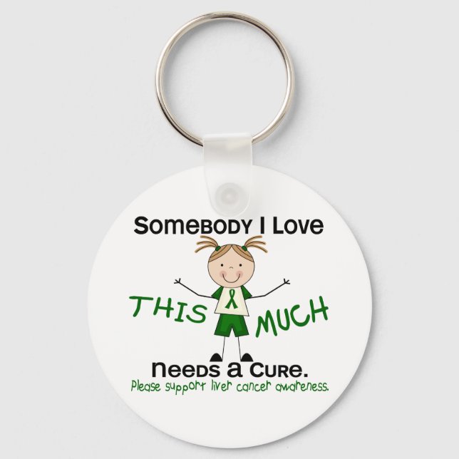 Chaveiro Alguém que eu amo - Câncer de figado (Menina) (Frente)