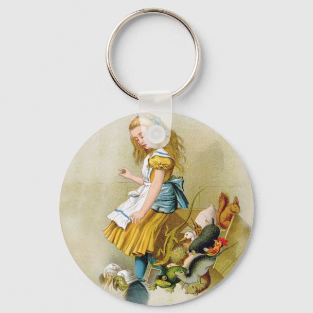 Chaveiro Alice Dica Sobre Caixa De Júri Em Valete de Coraçõ (Frente)