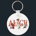 Chaveiro Alice in Wonderland and Friends<br><div class="desc">Alice in Wonderland and Friends,  including the Mad Hatter,  the Queen of Hearts,  the Duchess,  the Caterpillar,  the Cheshire Cat,  the White Rabbit and the Cardmen</div>
