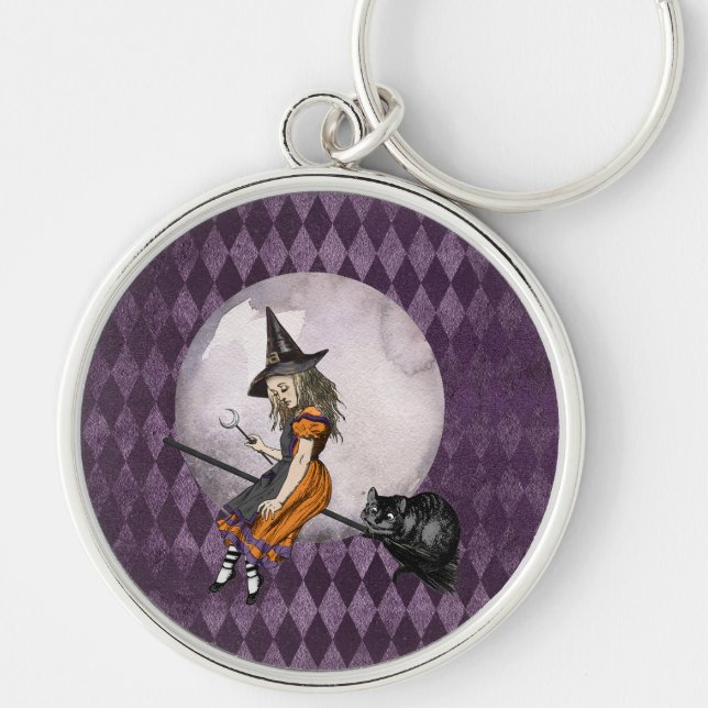 Chaveiro Alice no Dia das Bruxas em Wonderland Cheshire Cat (Frente)