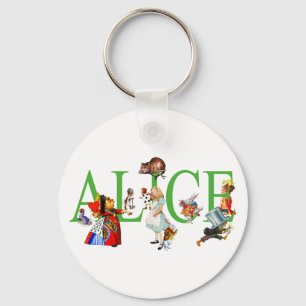 CHAVEIRO ALICE NO PAÍS DE AS MARAVILHAS E AMIGOS