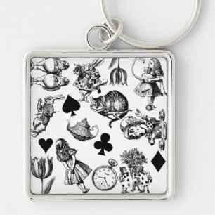 Chaveiro Alice White Rabbit Wonderland Classic
