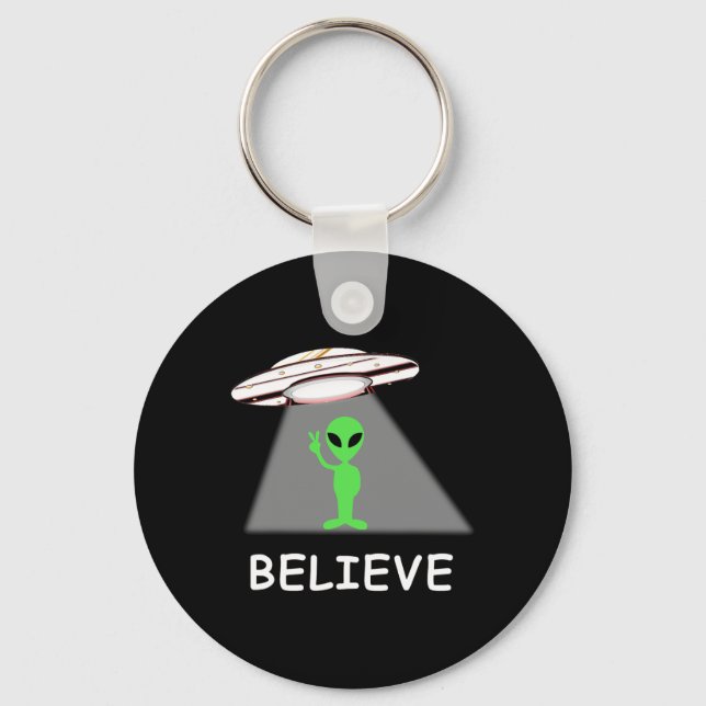 Chaveiro Alien Shirt - I Believe New Cool Ufo  (Frente)