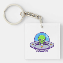 Chaveiro Alienígena de corte voando em OVNI