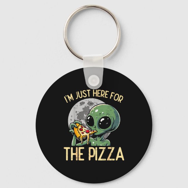Chaveiro Alienígena Estou Aqui Para Zza Comida Divertida La (Frente)