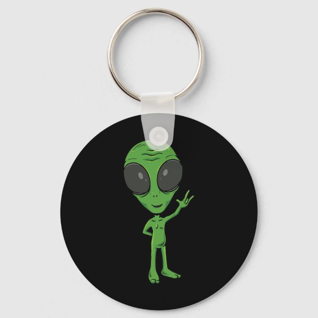 Chaveiro ALIENÍGENA ILY ASL Gesto manual surdo surdo perda  (Frente)
