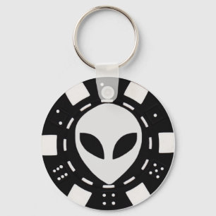 Chaveiro alienígena poker chip black