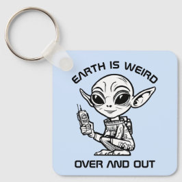 Chaveiro Alienígena Preta e Branca