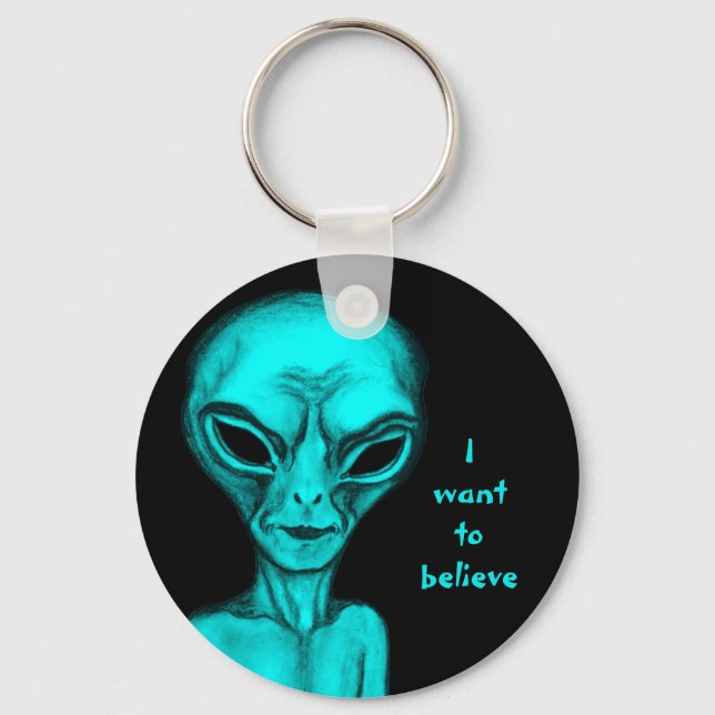 Chaveiro Alienígena, quero acreditar (Frente)